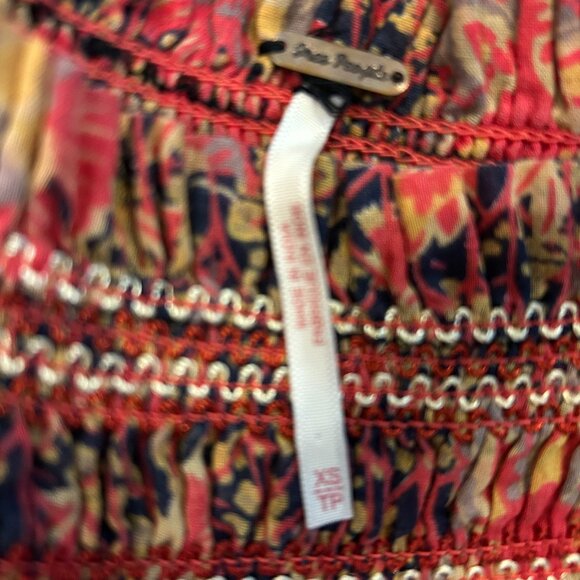 FREE PEOPLE tiered boho floral maxi dress (XS) - Picture 5 of 7